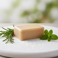 Manila colored rosemary mint shampoo bar with natural ingredients